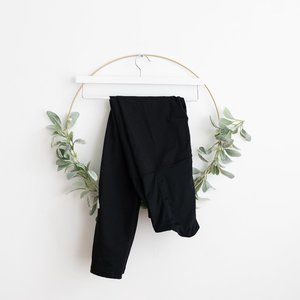 Isabel Maternity Black Ankle Leggings - Size Large